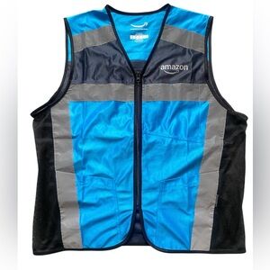 Amazon Flex Delivery Driver Blue Safety Vest Size Medium/Large